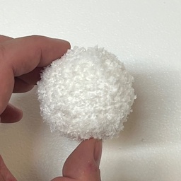 50mm diameter polystyrene Snow Effect Snowball - solid
