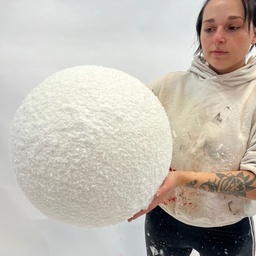 390mm diameter polystyrene Snow Effect Snowball - solid