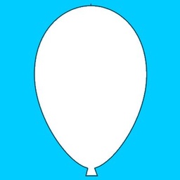 Pack of 5 - 180mm Polystyrene 2D Balloons - plain white