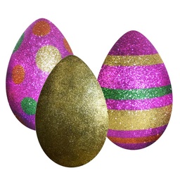 250mm high - Glittered Polystyrene Egg